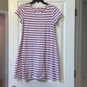 Vineyard vines tee shirt dress casual dress red white blue striped S patriotic
